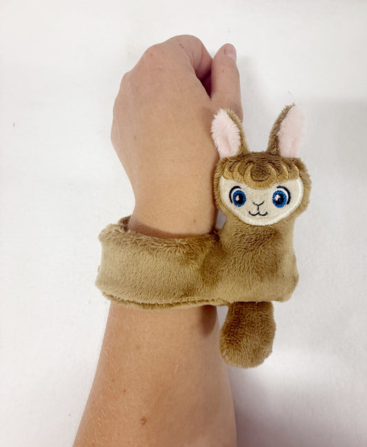 Brown Llama Slap Band Bracelet