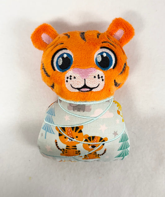Medium Orange Tiger Swaddle Stuffie