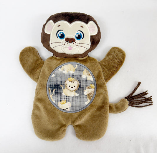 Medium Brown Lion Flat Body Lovey