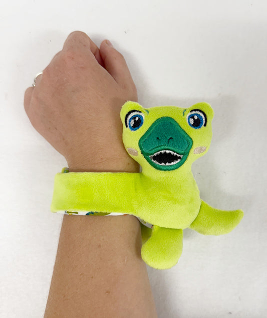 Green T-Rex Slap Band Bracelet