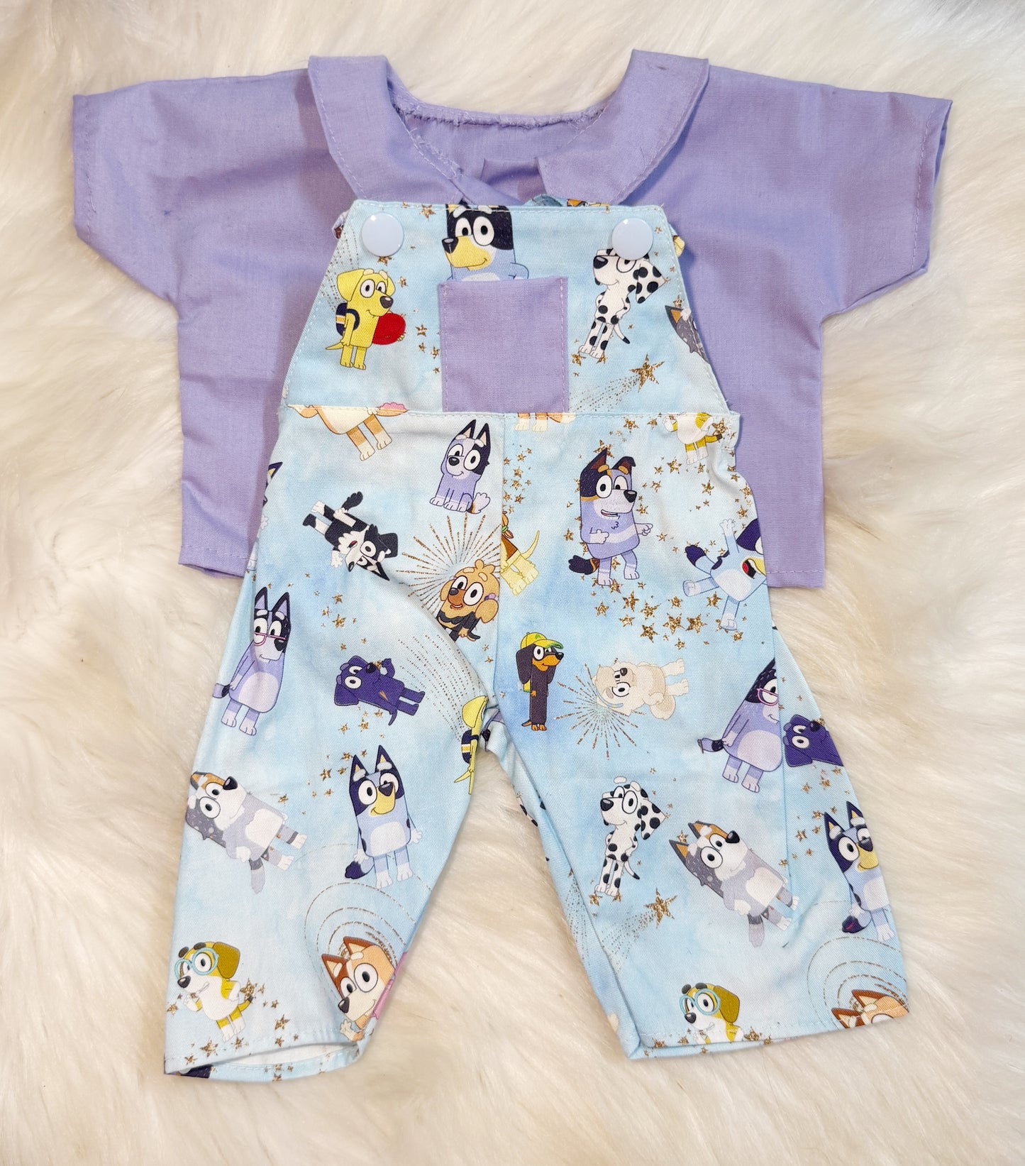 Purple/Blue Bluey Overalls