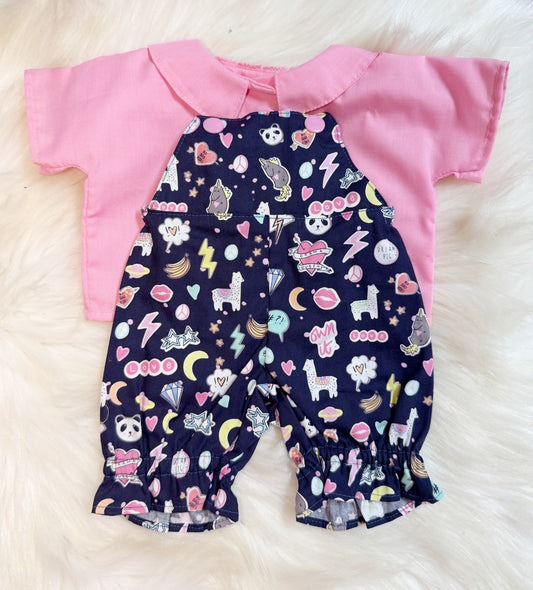 Navy Emoji Overalls