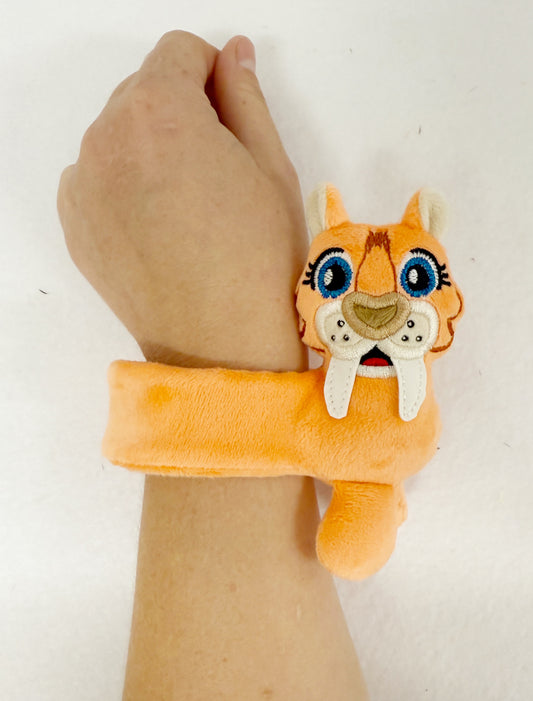 Orange Saber-Tooth Tiger Slap Band Bracelet