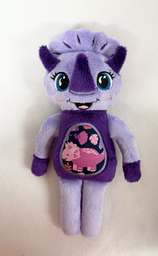 Medium Rag Doll Triceratops Stuffie