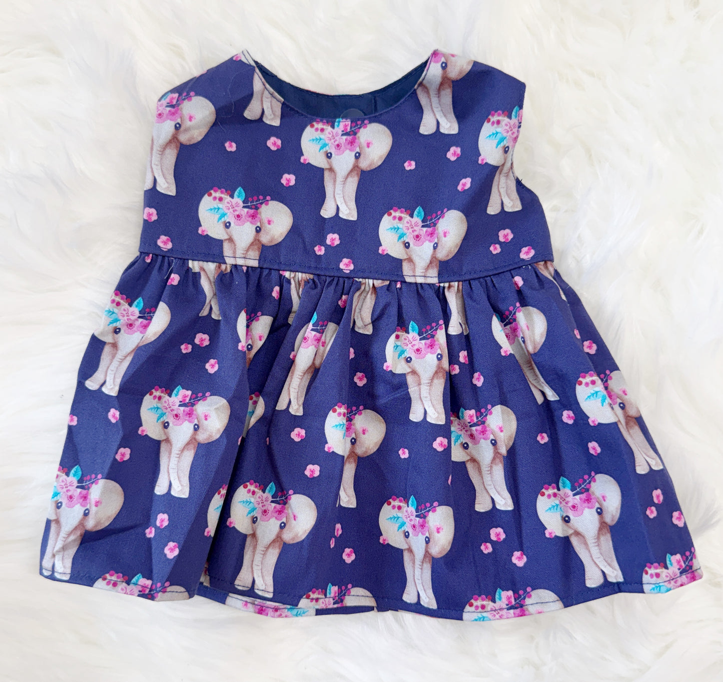 Navy Elephants Dress