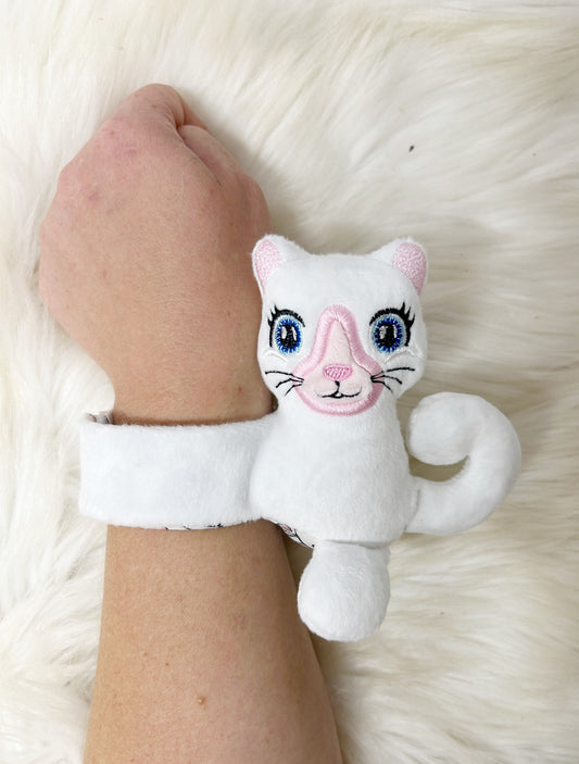 White Cat Slap Band Bracelet