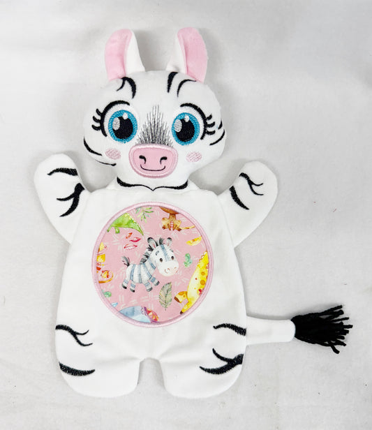 Medium Girl Zebra Flat Body Lovey