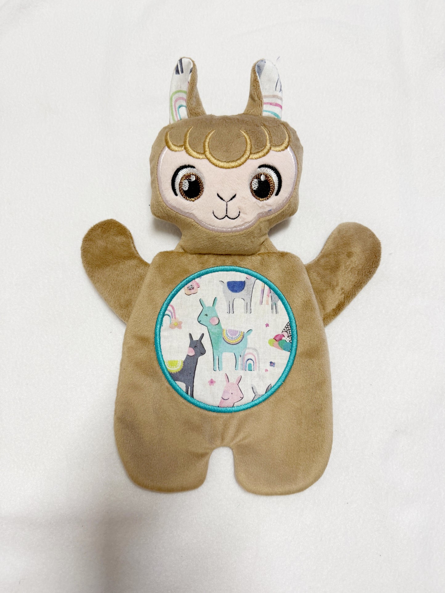 Small Brown Llama Flat Body Lovey