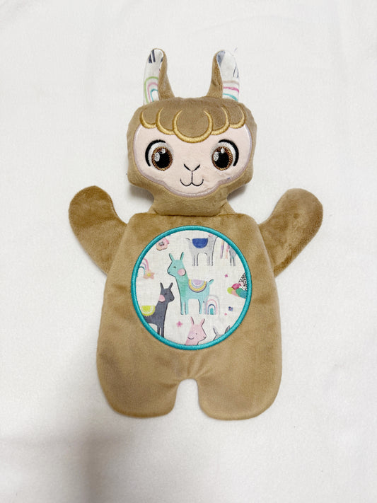 Small Brown Llama Flat Body Lovey