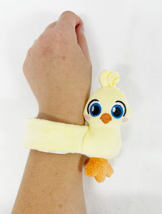 Pale Yellow Chick Slap Band Bracelet