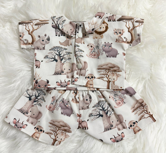 Safari Shortie Pajamas