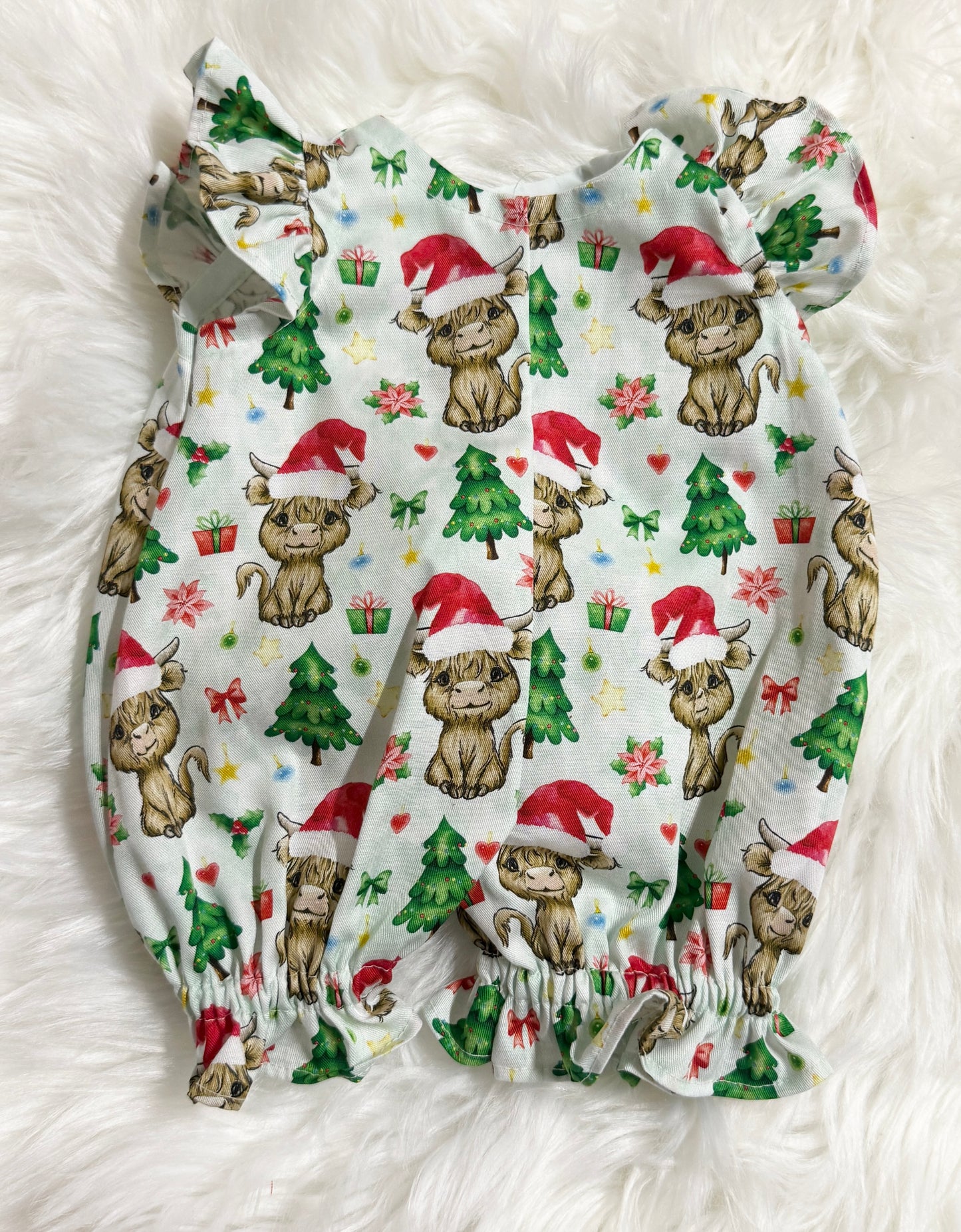 Highland Cow Christmas Romper