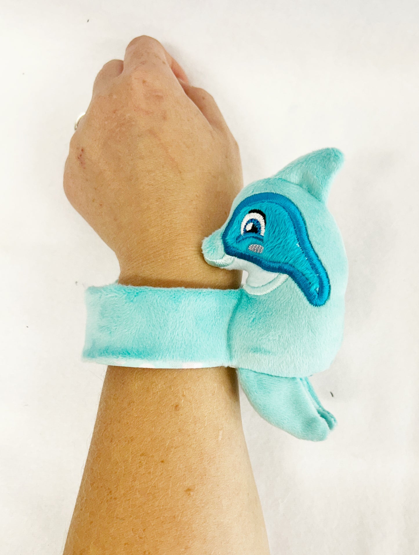 Teal Dolphin Slap Band Bracelet