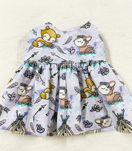 Purple Cutie Foxes Dress