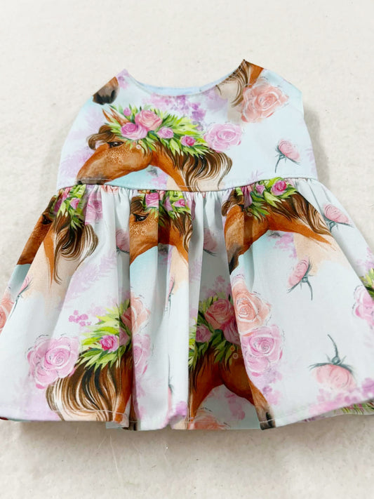 Floral Horses Dress