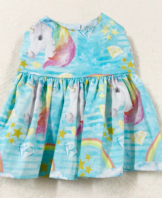 Teal Unicorns Dress