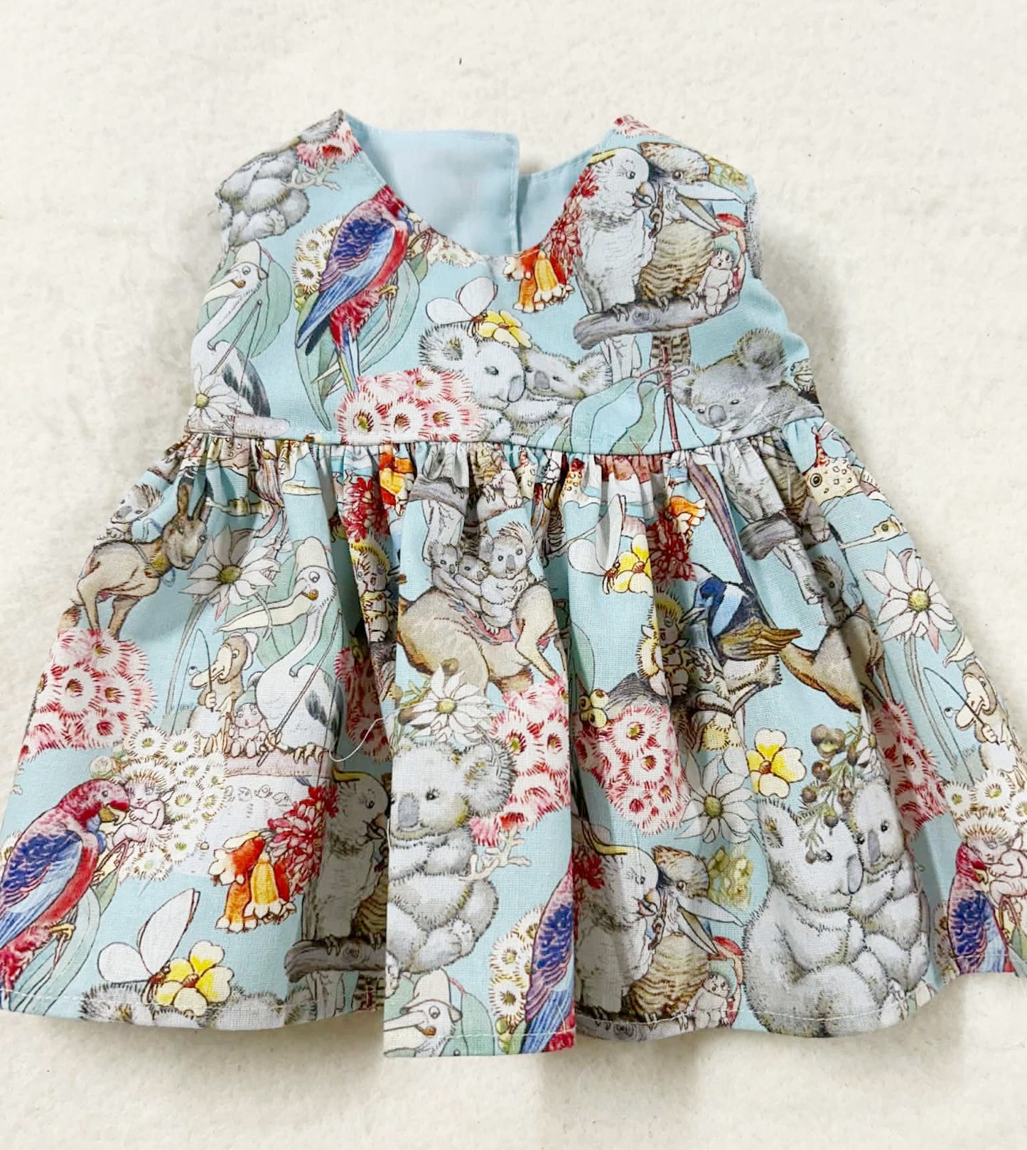 Native Animals Pale Blue Dress