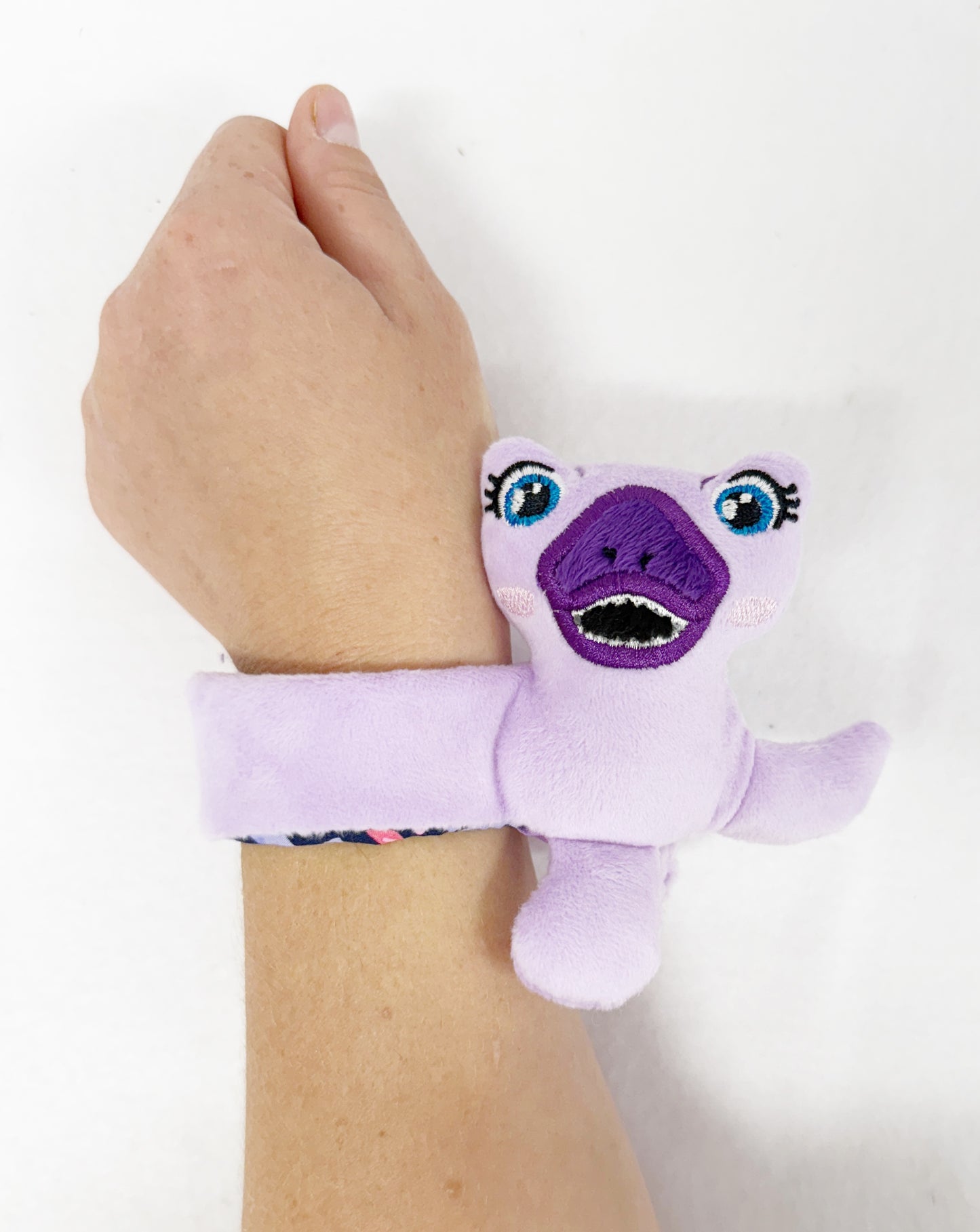 Purple T-Rex Slap Band Bracelet