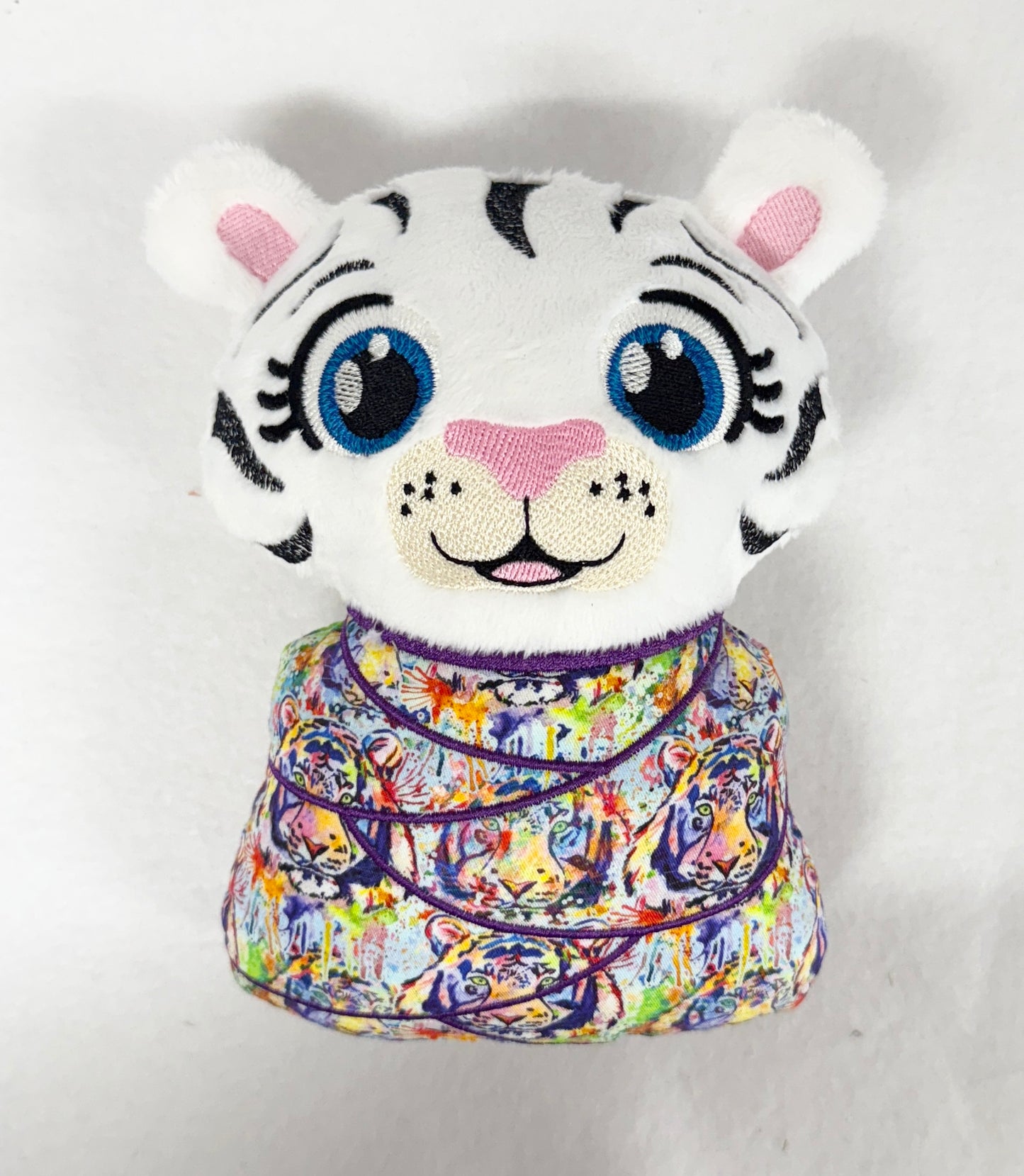 Large White Tiger Swaddle Stuffie