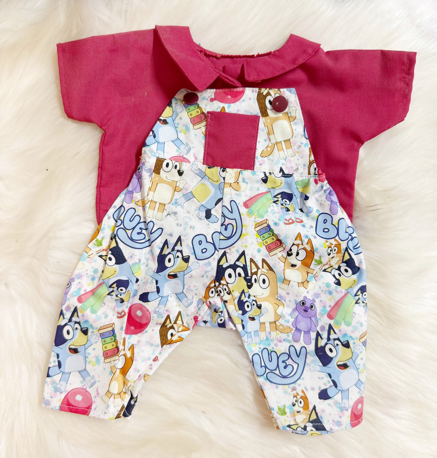 Maroon Bluey Overalls