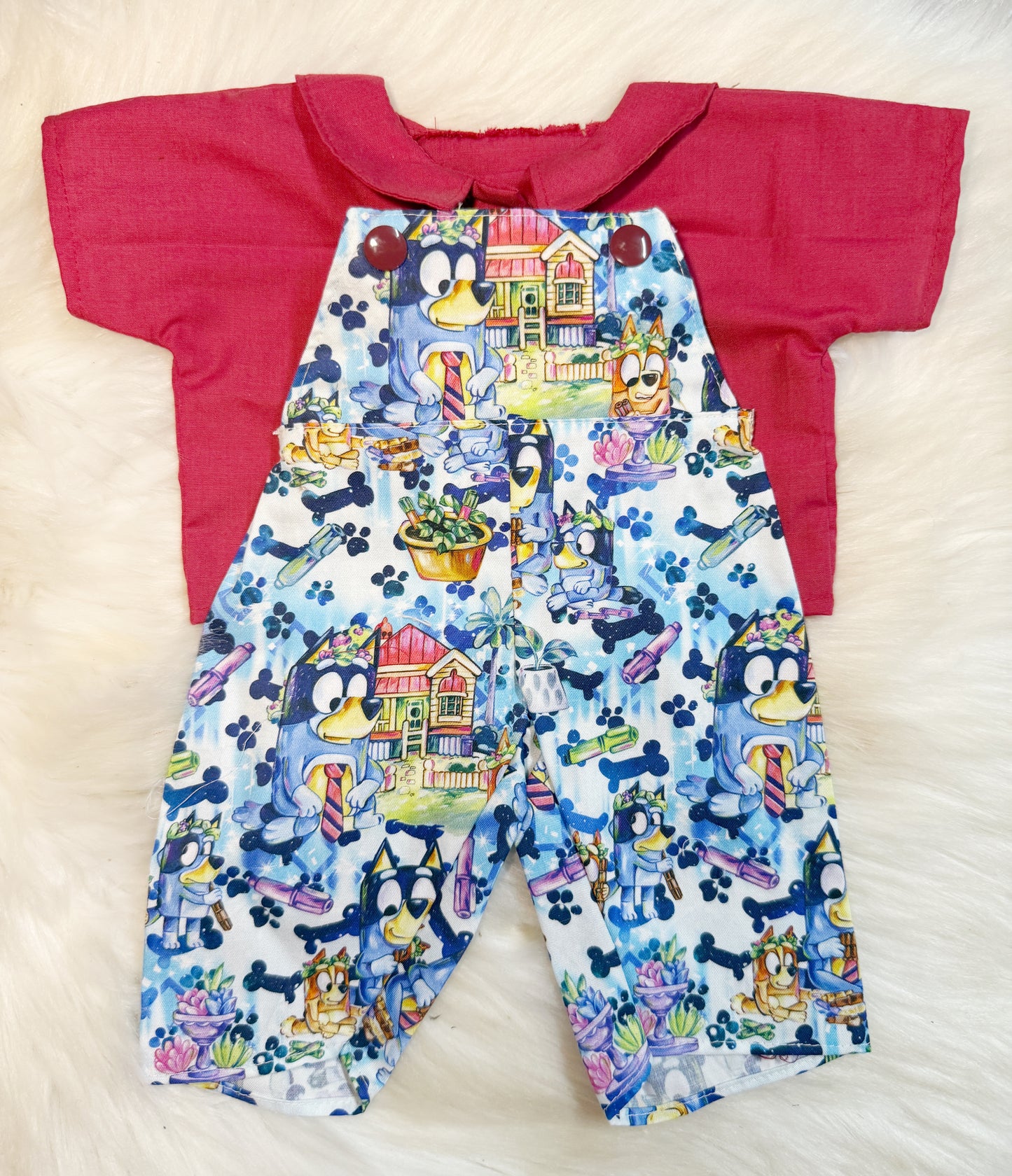 Busy Bluey Overalls
