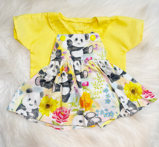 Yellow Pandas Pinafore