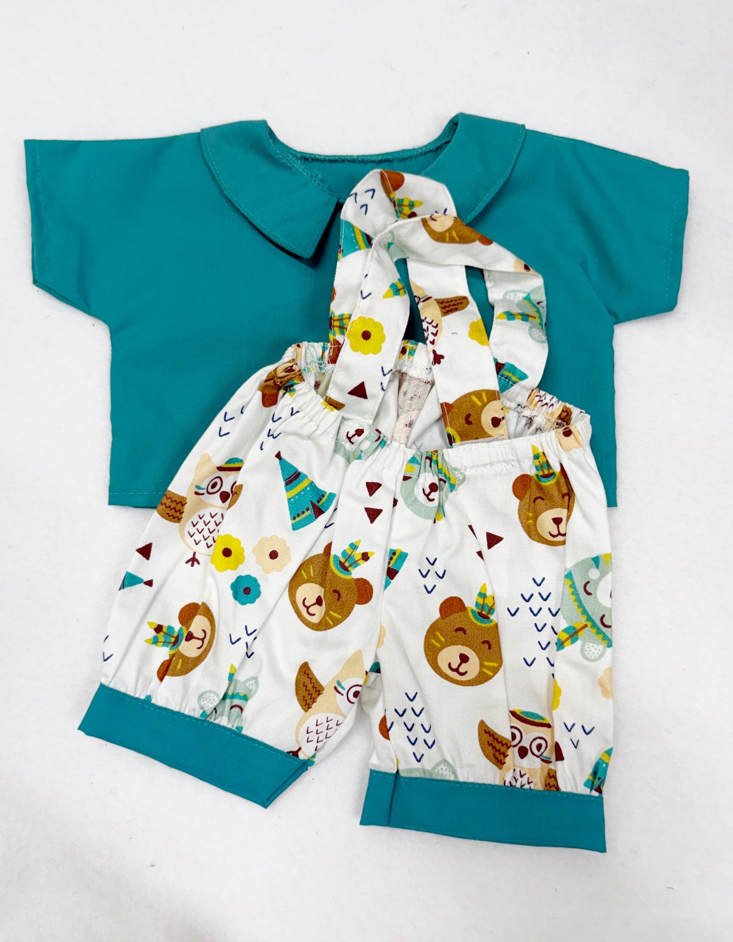 Teepee Bears Shortie Overalls