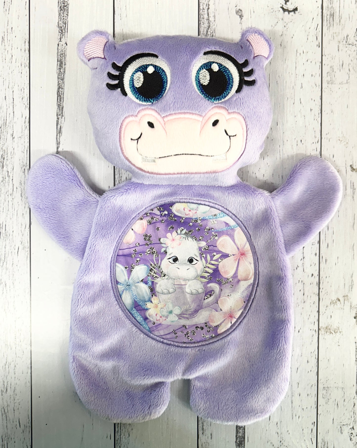 Large Girl Hippo Flat Body Lovey