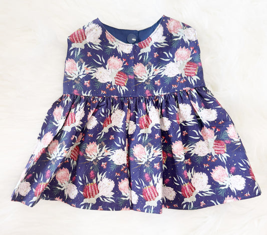 Navy Wattle Floral Dress