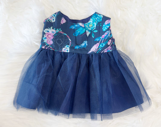 Navy Dreamcatchers Tulle Skirt Dress