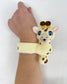 Pale Yellow Giraffe Slap Band Bracelet