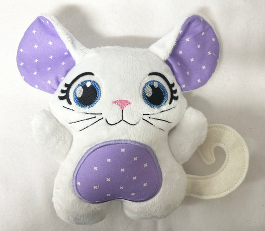 Large Huggable Purple Mouse Stuffie