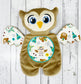 Large Owl Flat Body Lovey
