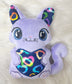 Large Purple Heart Kitty Stuffie