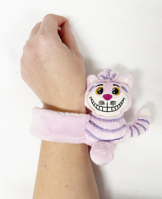 Pink Grinning Cat Slap Band Bracelet