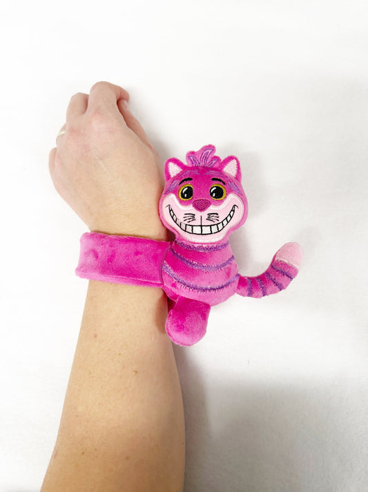 Dark Pink Grinning Cat Slap Band Bracelet