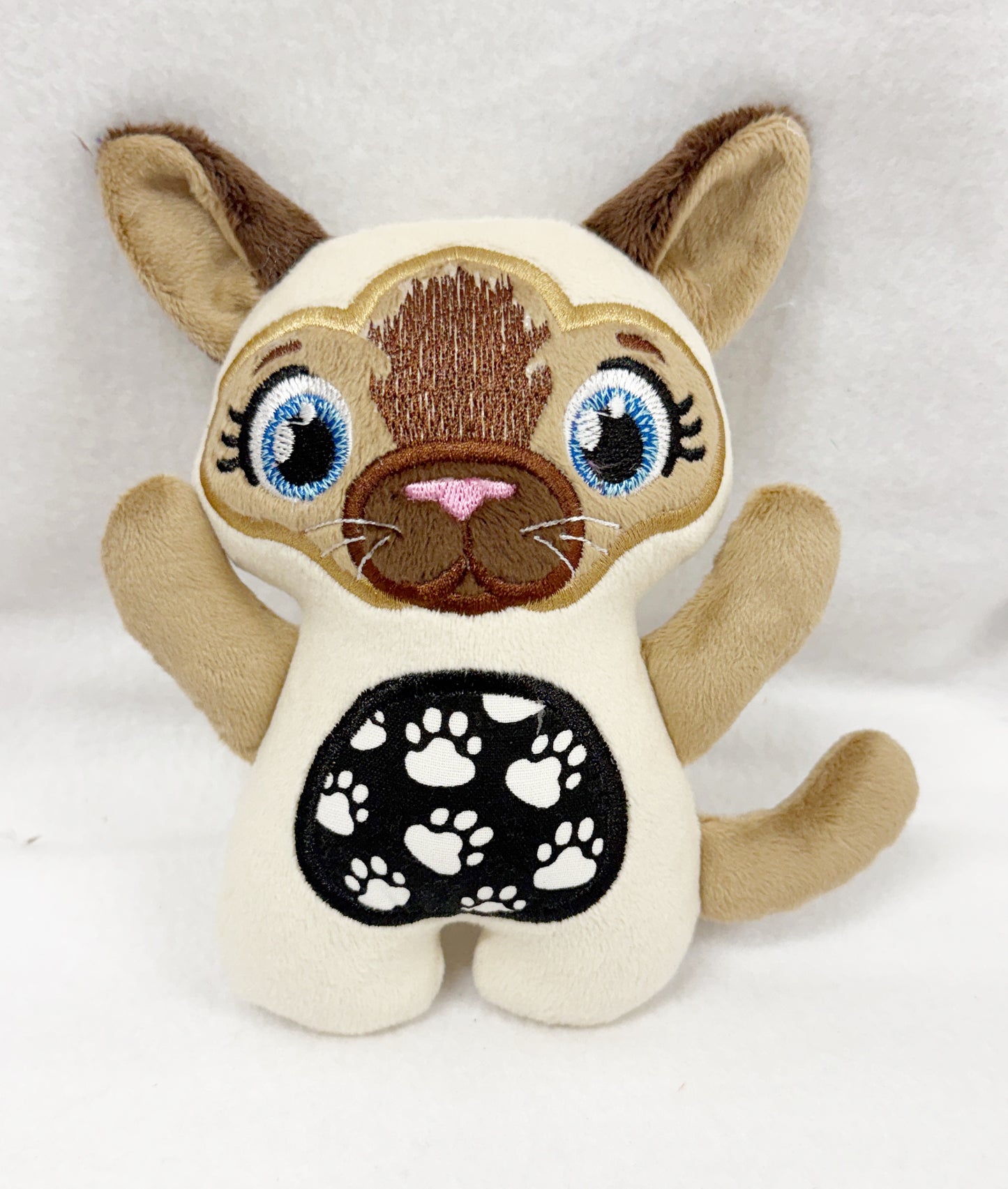 Medium Huggable Siamese Cat Stuffie