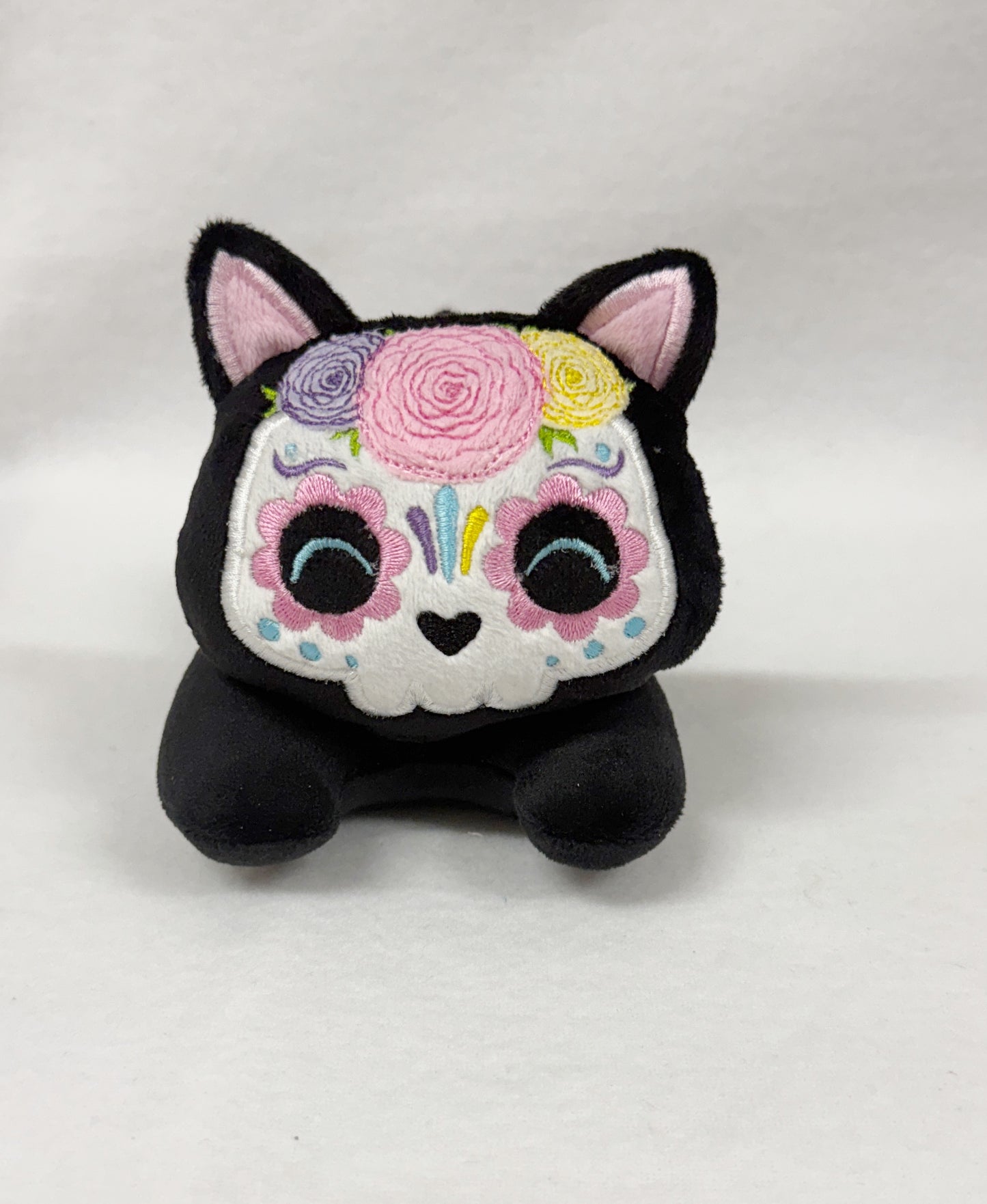 Medium Sugar Skull Kitty Tummy Time Stuffie