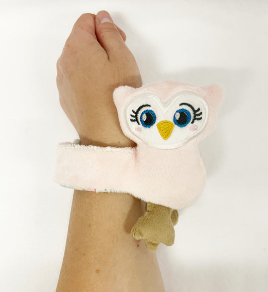 Pink Owl Slap Band Bracelet