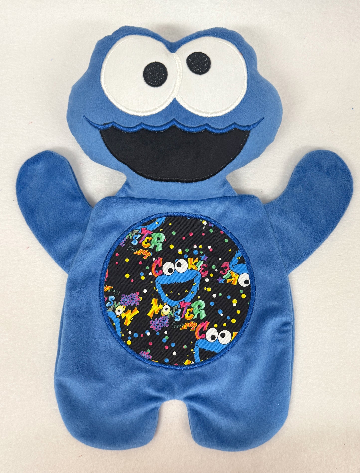 Large Blue Monster Flat Body Lovey