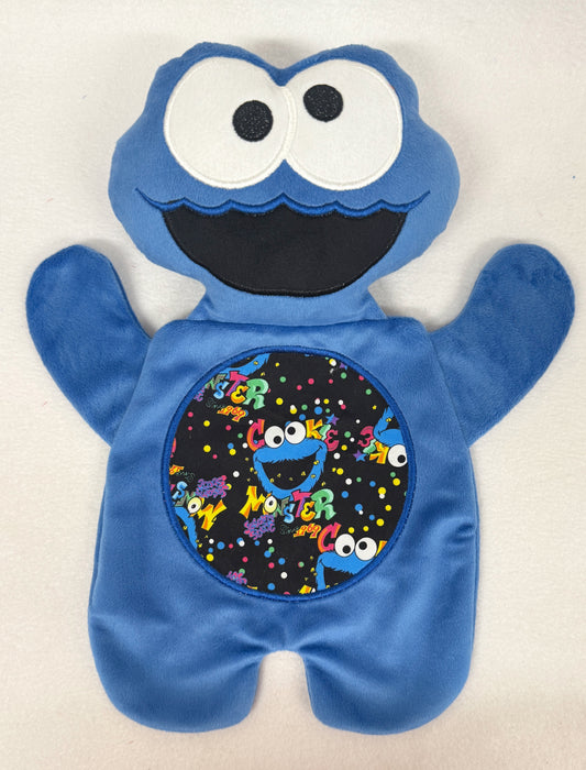 Large Blue Monster Flat Body Lovey