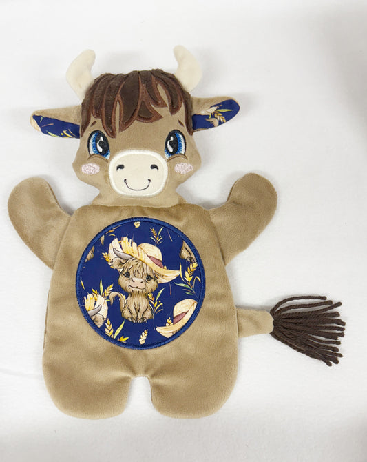 Small Boy Highland Cow Flat Body Lovey