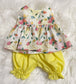 Lemon Floral Top and Bloomer Set