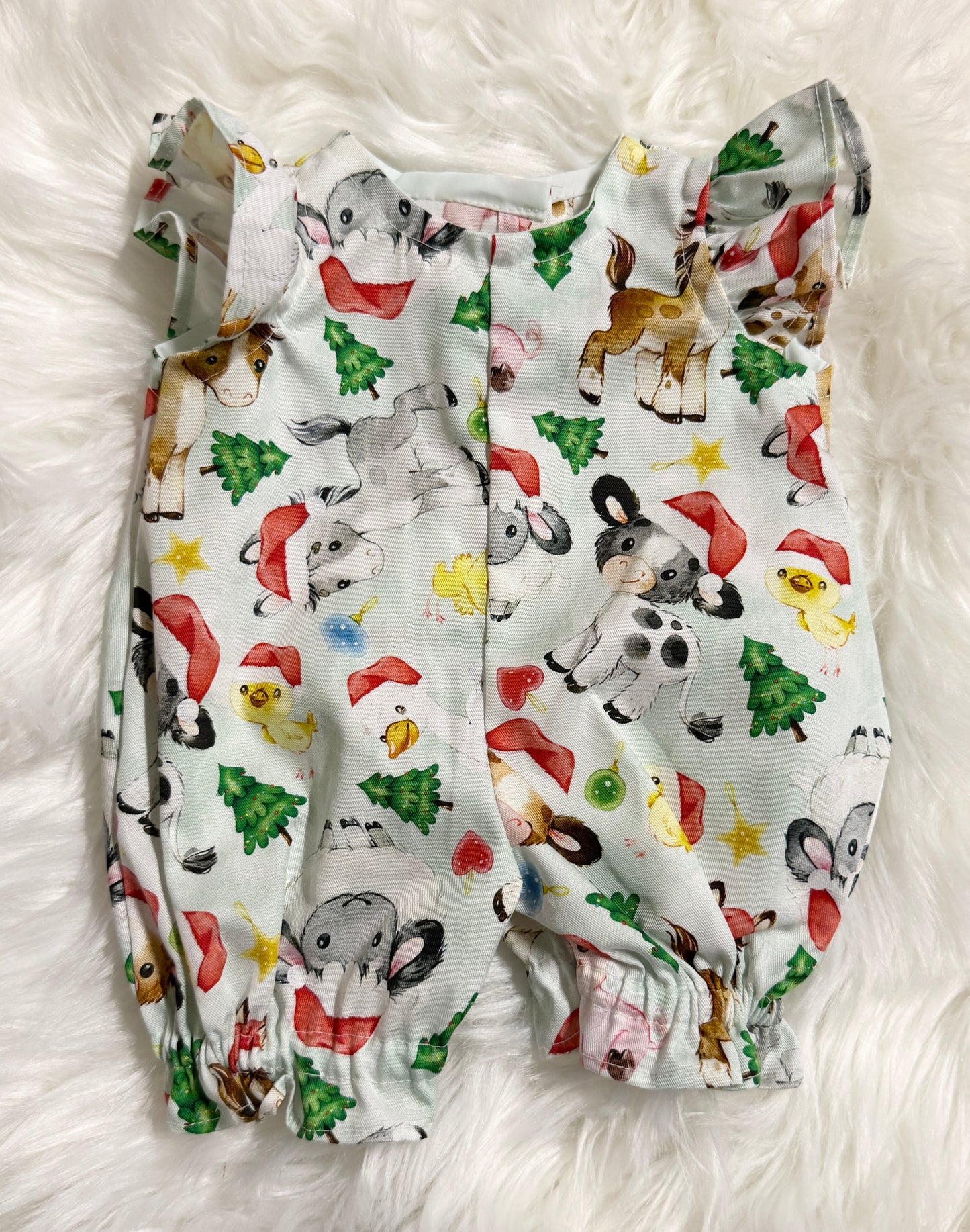 Farm Animals Christmas Romper