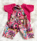 Pink Farm Barn Overalls