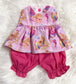 Pink Mermaids Top and Bloomer Set
