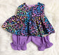 Purple Leopard Top and Bloomer Set