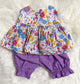 Purple Vines Top and Bloomer Set