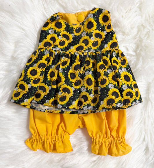 Sunflowers Top and Bloomer Set