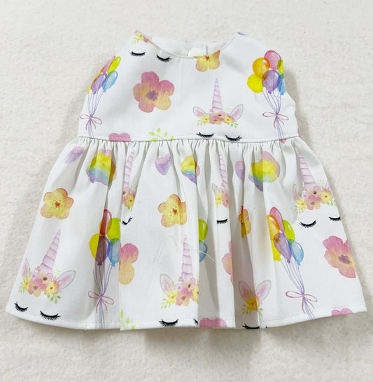 White Unicorn Balloons Dress